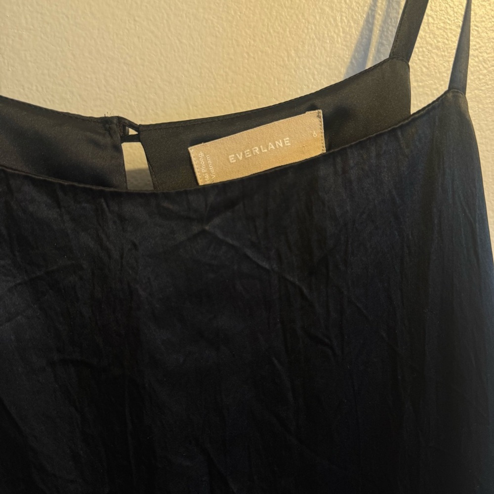 Everlane Black Silk Slip Dress